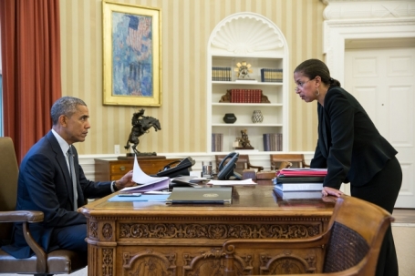 President Barack Obama and National Security Adviser in the Oval Office. (White House photo by Pete Souza)