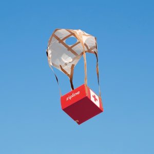 Zipline drone parachute